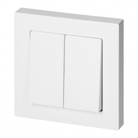 Łącznik p/t świecznikowy z podświeleniem Malta, 10A, 250V, WP-2M/S, biały (5 tk.)