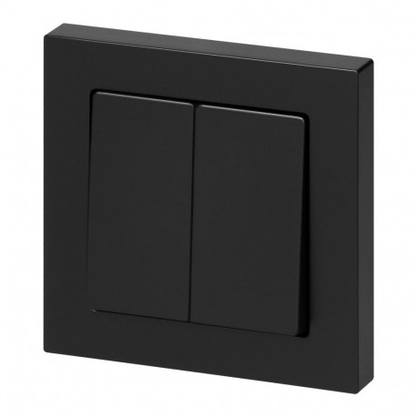 Łącznik p/t świecznikowy z podświeleniem Malta, 10A, 250V, WP-2M/S, czarny m (5 tk.)