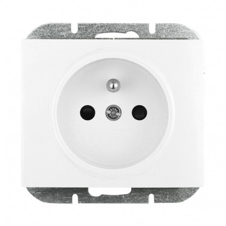 Gniazdo wtyczkowe pojedyncze -onyx- p/t 2p+ z 16a, 250v , biały