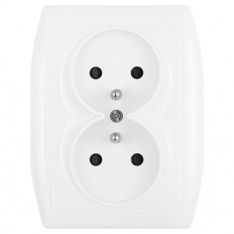 süvistatav kahekordne pistikupesa 2x2P+Z, 16A, 250V komplekt