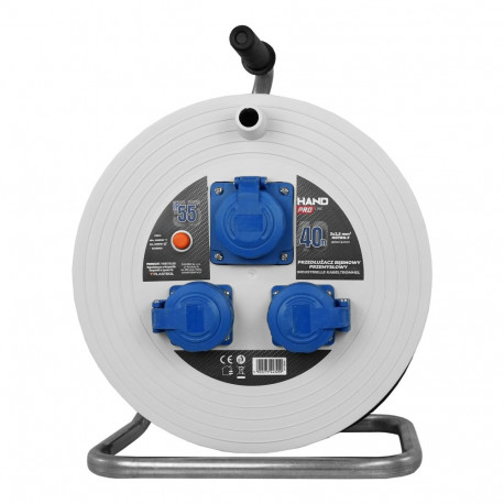 Hand Pro tööstuslik kaablirull-pikendusjuhe IP55 40m H07RN-F 3×2,5mm Schuko