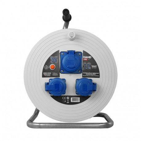 HAND PRO tööstuslik kaablirull-pikendusjuhe IP55 20m H07RN-F 31,5mm SCHUKO