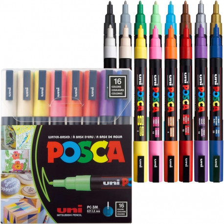 "FABER-CASTELL Marker UNI PC-3M 16er Set"