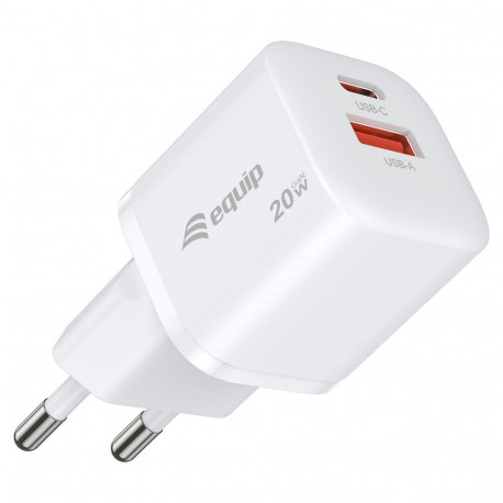 "Equip Ladegerät 2Port USB-C PD3.0/USB-A GaN 25St.20W ÜSS ws"