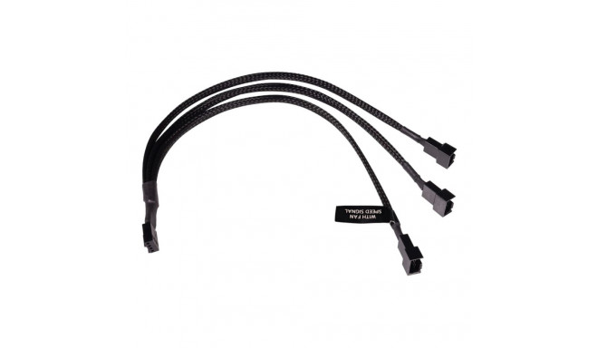 "K Alphacool Y-Splitter 4-Pin auf 3x 4-Pin PWM 30cm - schwarz"