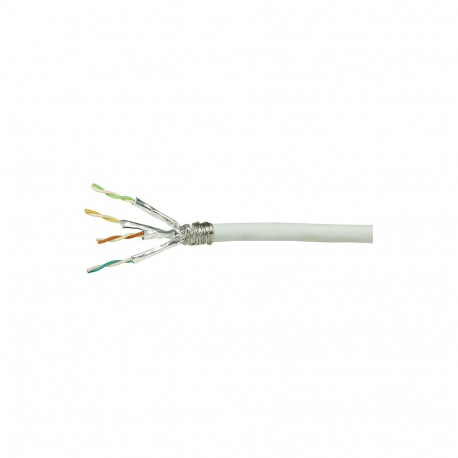 Cat.7 paigalduskaabel 600 MHz 26 AWG CU S/FTP 305m, valge