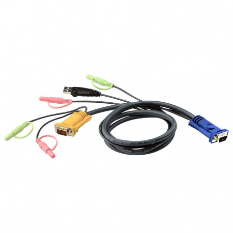 ATEN KVM-kaabel 2L-5305U VGA, USB ja heli 5m, must