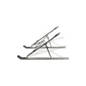 "Notebook stand, foldable, aluminum, silver"