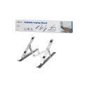 "Notebook stand, foldable, aluminum, silver"