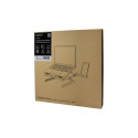 "Notebook stand, foldable, height adjustable, black"