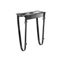 "Adjustable under desk CPU mount with strap"