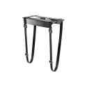 "Adjustable under desk CPU mount with strap"