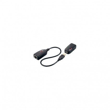 "USB 2.0 Cat.5 extender, 50 m, pigtail, black"