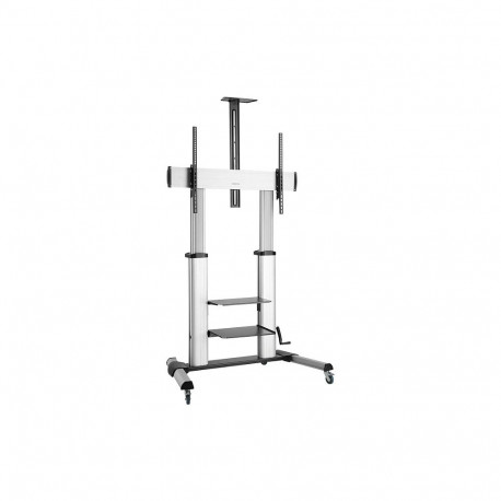 "Display cart, 60""-100"", silver"