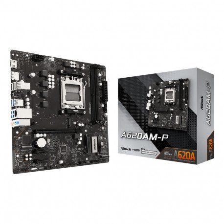 ASRock emaplaat A620AM-P AM5 mATX HDMI DDR5