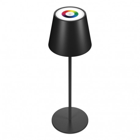 RealPower LED-RGB laualamp, hämardatav, akuga, must
