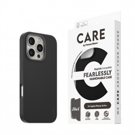 Phone Case - PanzerGlass CARE Fashion MagSafe iPhone 16 Pro Black Clear