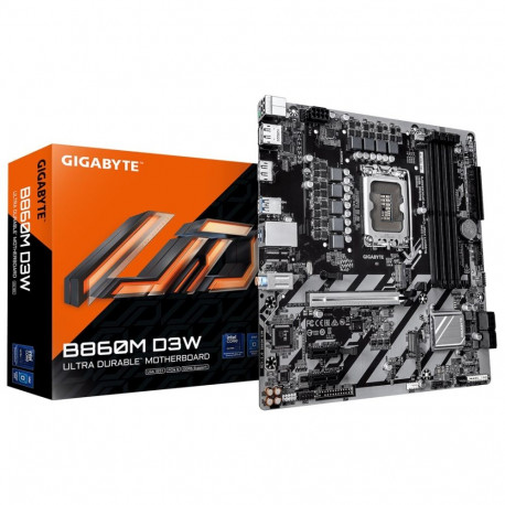 GIGABYTE emaplaat B860M D3W Intel Core Ultra seeria protsessorid 4+1+2 Phases VRM kuni 9066MHz DDR5 