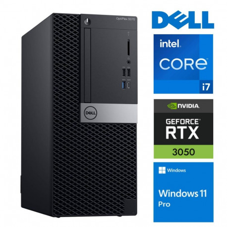 DELL 5070 Tower i7-9709 8GB 1TB SSD M.2 NVME RTX3050 6GB WIN11Pro