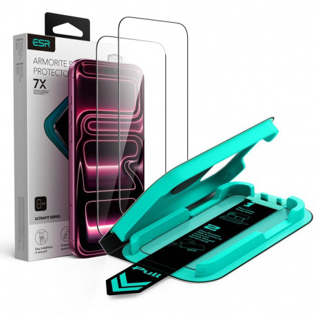 SZKŁO HARTOWANE ESR ULTRAFIT ARMORITE TEMPERED GLASS 2-PACK IPHONE 17 PRO MAX / 18 PRO MAX BLACK