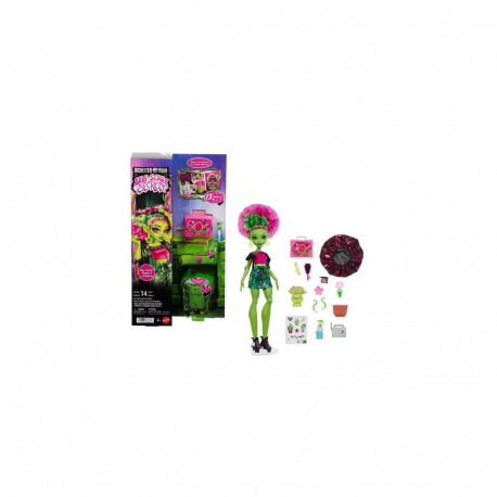 Monster High Self-Scare Secrets Venus McFlytrap Fashion Doll with 13 Realistic Accessories