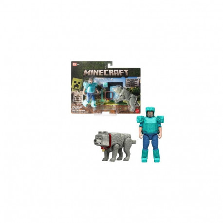 Minecraft Man’s Best Wolf Pack with 2 Action Figures & 2 Accessories, Set Inspired by the Movie