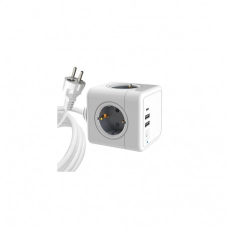 Microconnect MC-CUBE015USBC power extension 1.5 m 4 AC outlet(s) Indoor White