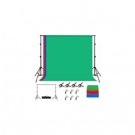 Photography Backdrop Stand - Puluz 2.9 × 2 m RGB Background Support Set
