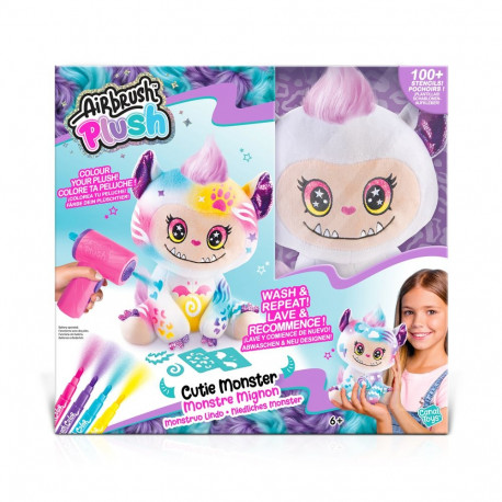 AIRBRUSH PLUSH Pehme mänguasi õhupintsliga Cutie Monster 25 cm