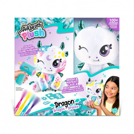 AIRBRUSH PLUSH Pehme mänguasi õhupintsliga Draakon, 25 cm
