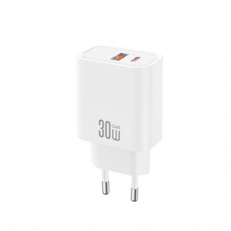 XO wall charger CE42 PD 30W 1x USB-C 1x USB white