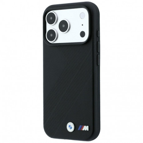 BMW M Tire Track Metal Logo MagSafe Case for iPhone 17 Pro / 18 Pro - Black