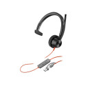 HP Poly Blackwire 3310 Monaural Microsoft Teams Certified USB-C Headset +USB-C/A Adapter