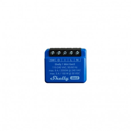 SHELLY 1 Mini Gen3 WLAN 1-Channel Dry Contact Smart Relay