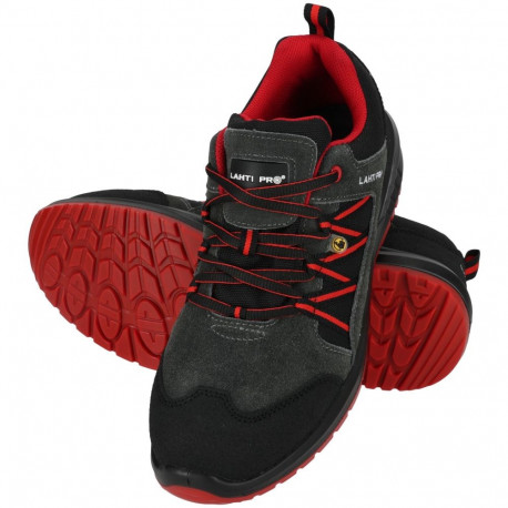 Półbuty esd zamsz/oxford grafit-czer,s1 fo sr,"41", ce,lahti