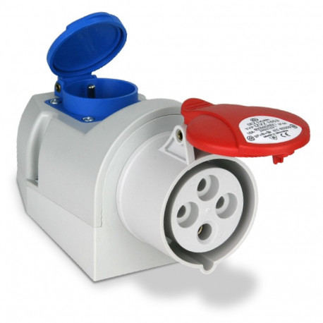 Gniazdo siłowe stałe 4p + gniazdo 250v 2p+z