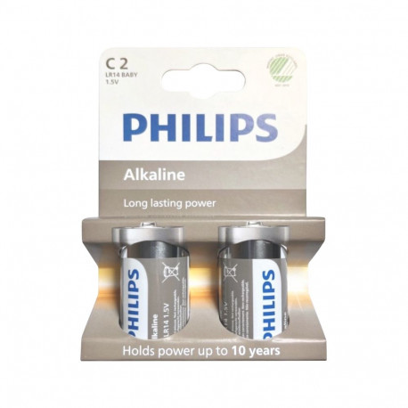 Philips leelispatarei LR14, 2tk/blister