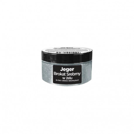 JEGER GLITTER hõbedane geel 100ml