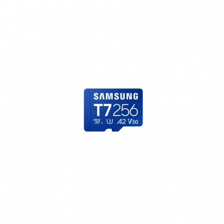 Samsung MicroSD card  T7  256 GB  microSDXC  Flash memory class U3  V30  A2 (8806097635055)