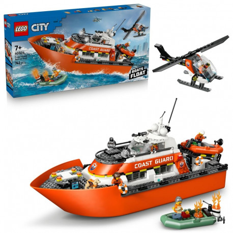 CONSTR LEGO COAST GUARD BOAT&HELICO60504