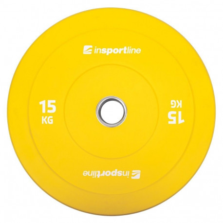 Raskusketas inSPORTline Bumper Plate Go 50 mm 15 kg kollane