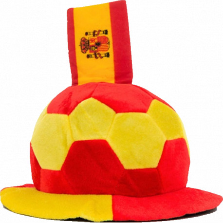 Football Hat with Spanish Flag Embellishment