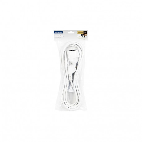 98-793# võrgupikendus pr-160 1-pesa maandusega 5m valge 3x1,5mm