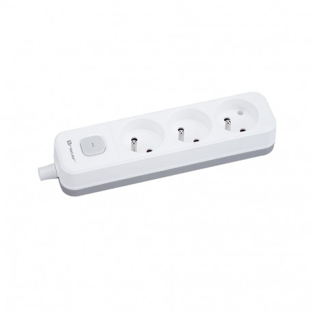 Przedłużacz TRACER Grid 3S 1,5m (3 gniazda,wyłącznik, white&grey)