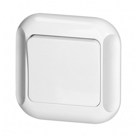 łącznik p/t 10A, 250V, schodowy, TOPAZ, valge (10 tk.)