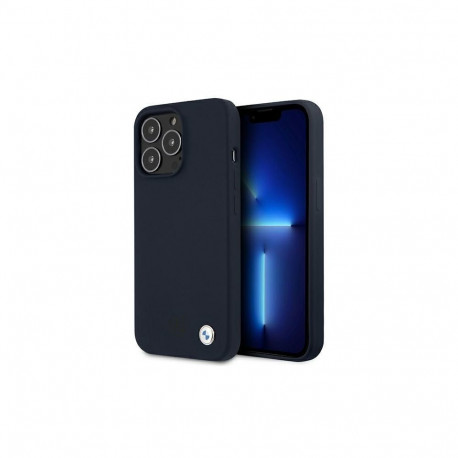 BMW BMW Silicone Signature Case for iPhone 13 Pro Max 6.7" - Navy Blue