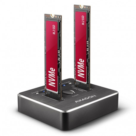 Axagon | USB-C 3.2 Gen2 - 2x NVMe CLONE DUAL SDD Dock Station | ADSA-M2C