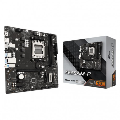 Asrock Mainboard||AMD A620A|Socket AM5|micro ATX|RAM DDR5-SDRAM|2xSlots|1xNumber of M.2 (M) slots|A6