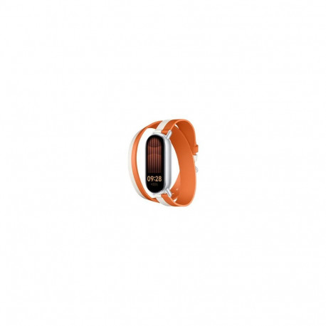 Xiaomi Dual-tone Leather Strap | 140180mm | White and Orange | Calf Leather, PU (inside)