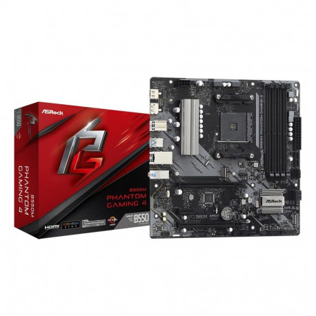 Asrock Mainboard||AMD B550|SAM4|MicroATX|1xPCI-Express 3.0 1x|1xPCI-Express 3.0 4x|2xM.2|1xPCI-Expre